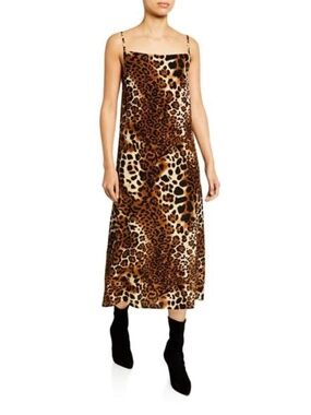 Nightcap Clothing Leopard Silk Slip Size Large NWT